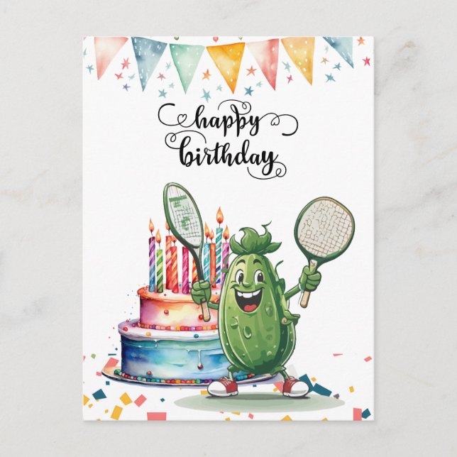 Pickleball Party   Birthday  Postcard (Front)