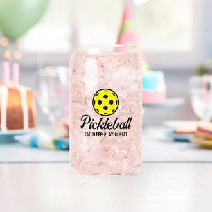 Pickleball party can shape drink glass
