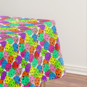 Pickleball Party Colourful Balloons & Confetti Tablecloth