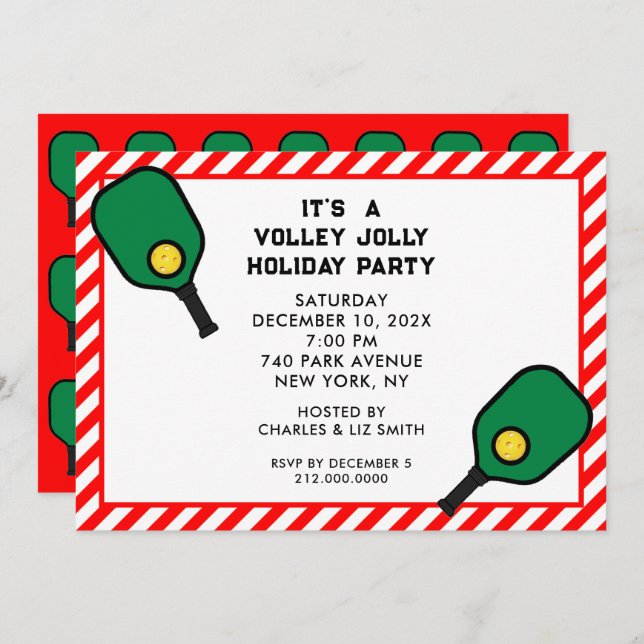 Pickleball Party Invitation (Front/Back)