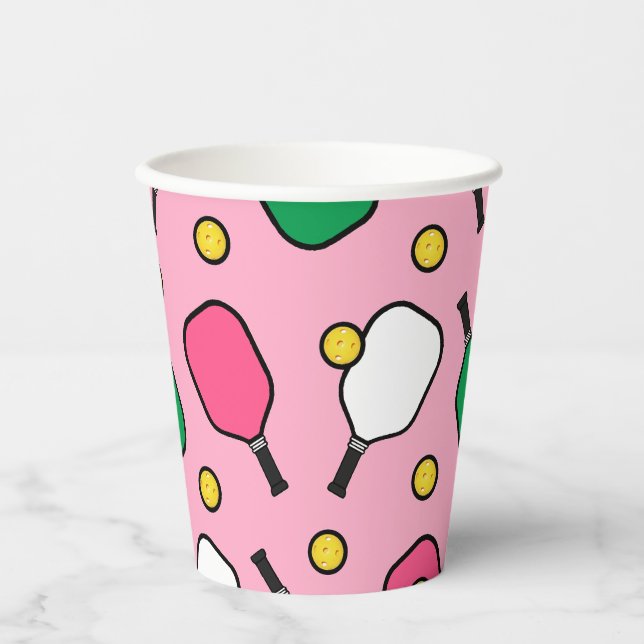 Pickleball Party Paper Cups (Front)