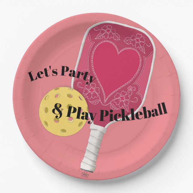 Pickleball Party Paper Plates (Front)