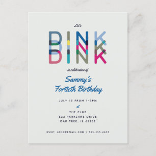 Pickleball Party Sports Lets Dink Party Invitation Postcard