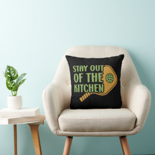 Pickleball Passion: Stay out of the Kitchen Funny Cushion