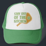 Pickleball Passion: Stay out of the Kitchen Funny Trucker Hat<br><div class="desc">Attention all pickleball enthusiasts! Embrace the game with a playful motto – 'STAY out of the KITCHEN.' This humourous saying adds a touch of sporty charm to your pickleball adventures, reminding players to keep the laughter rolling while avoiding the kitchen. Whether you're a casual player or a pickleball fanatic, let...</div>