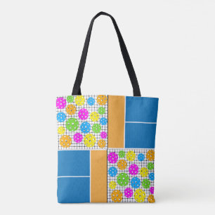 Pickleball Patterns Tank Top Tote Bag