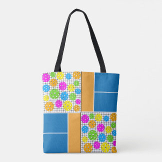 Pickleball Patterns Tank Top Tote Bag