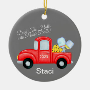 Pickleball Personalised Christmas Ornament for Pic