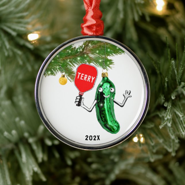 Pickleball Personalised Collectable Metal Ornament (Tree)