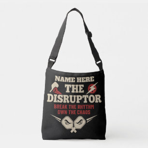 Pickleball Personalised Name The Disruptor Button Crossbody Bag