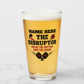 Pickleball Personalised Name THE DISRUPTOR Chaos Glass