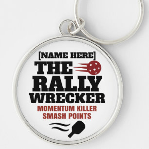 Pickleball Personalised Name The Rally Wrecker Key Ring
