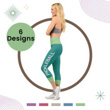 Pickleball Personalised Sea Green High Waisted