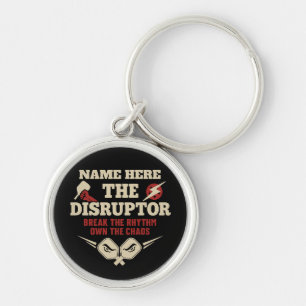 Pickleball Personalized Name The Disruptor Key Ring