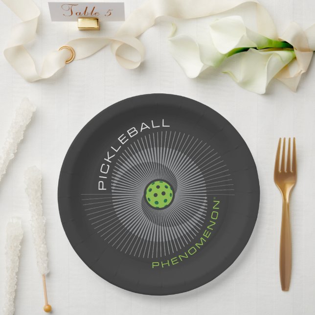Pickleball Phenomenon Galaxy Paper Plate (Wedding)