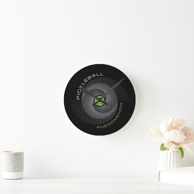 Pickleball Phenomenon Galaxy  Round Clock (Home)