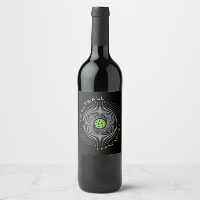 Pickleball Phenomenon Galaxy Wine Label (Front)
