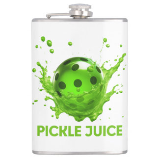 Pickleball "Pickle Juice" Glass Hip Flask