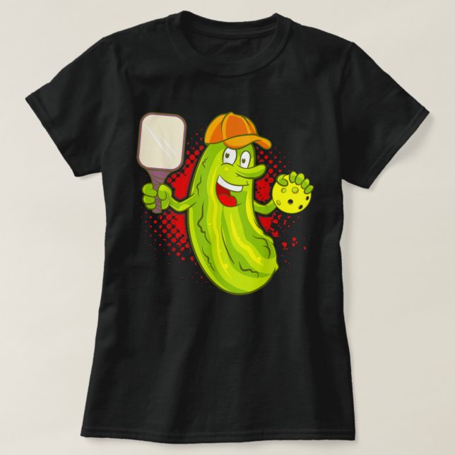 Pickleball Pickle Paddle Funny Humour Sports 543 T-Shirt (Design Front)