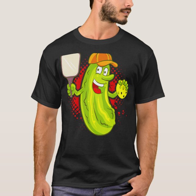 Pickleball Pickle Paddle Funny Humour Sports T-Shirt (Front)
