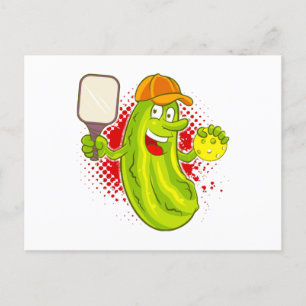 Pickleball Pickle Player Holiday Postcard