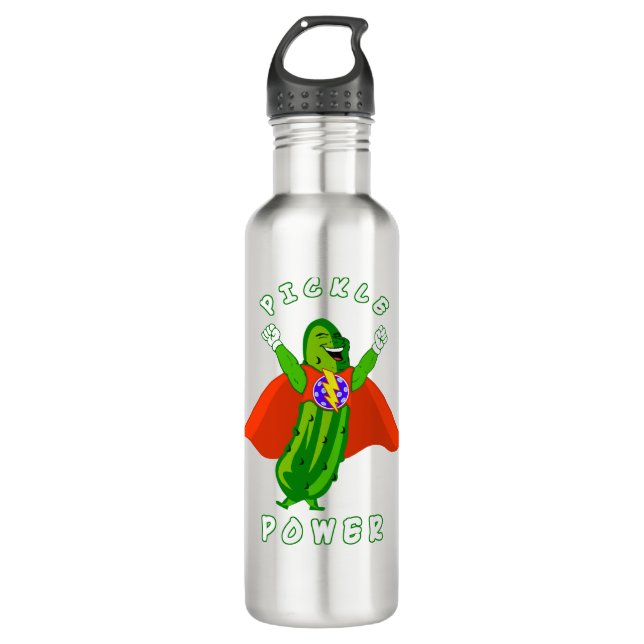 Pickleball Pickle Power Super Hero 710 Ml Water Bottle (Front)