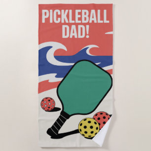 Pickleball PICKLEBALL DAD Beach Towel For Resorts