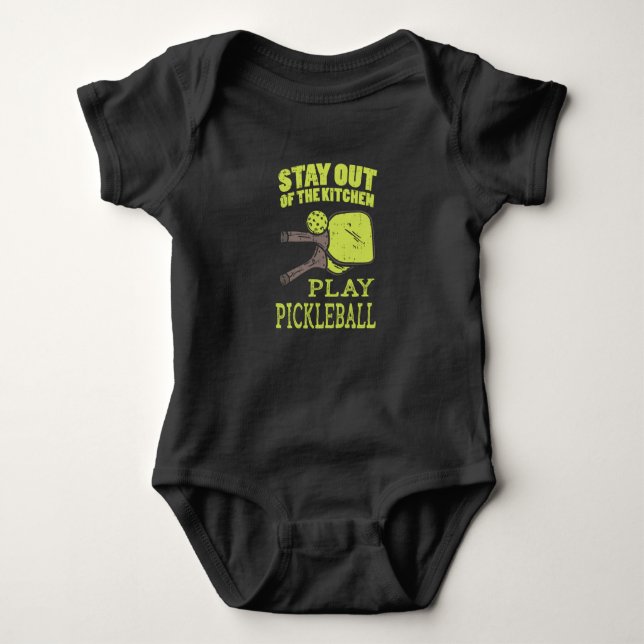 Pickleball Pickleball Paddles Baby Bodysuit (Front)