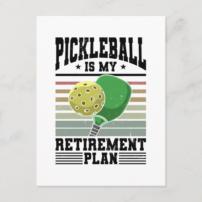 Pickleball - Pickleball Retirement Postcard (Front)
