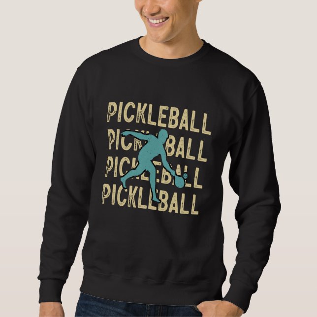 Pickleball Pickleball Retro Vintage 70's 80's  3 Sweatshirt (Front)