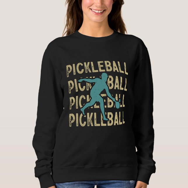 Pickleball Pickleball Retro Vintage 70's 80's  3 Sweatshirt (Front)