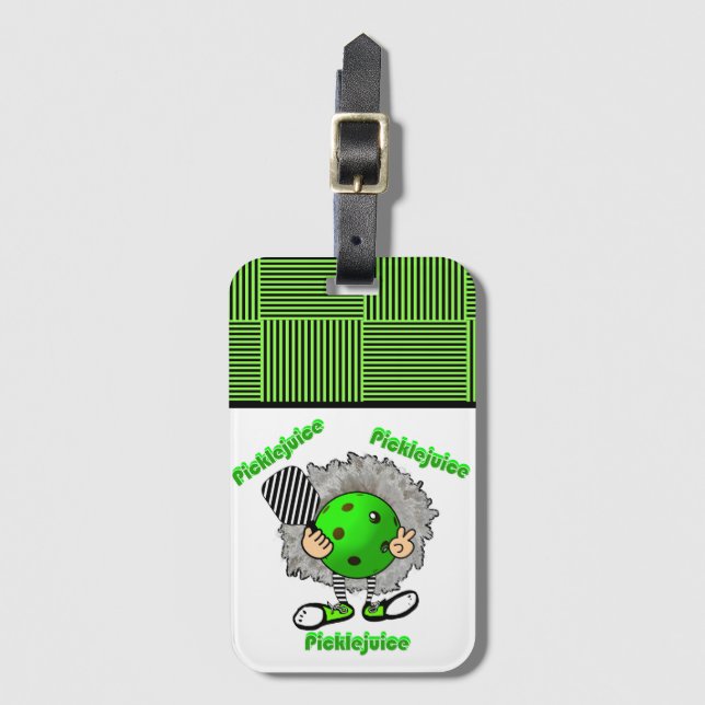 Pickleball Picklejuice Halloween Movie Inspired  Luggage Tag (Front Vertical)