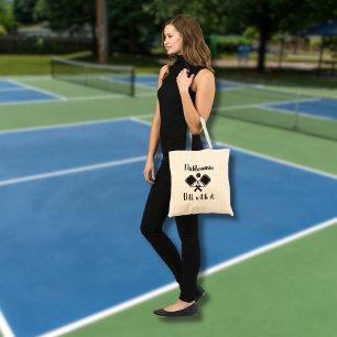 Pickleball Picklemania Dill With It funny pun Tote Bag