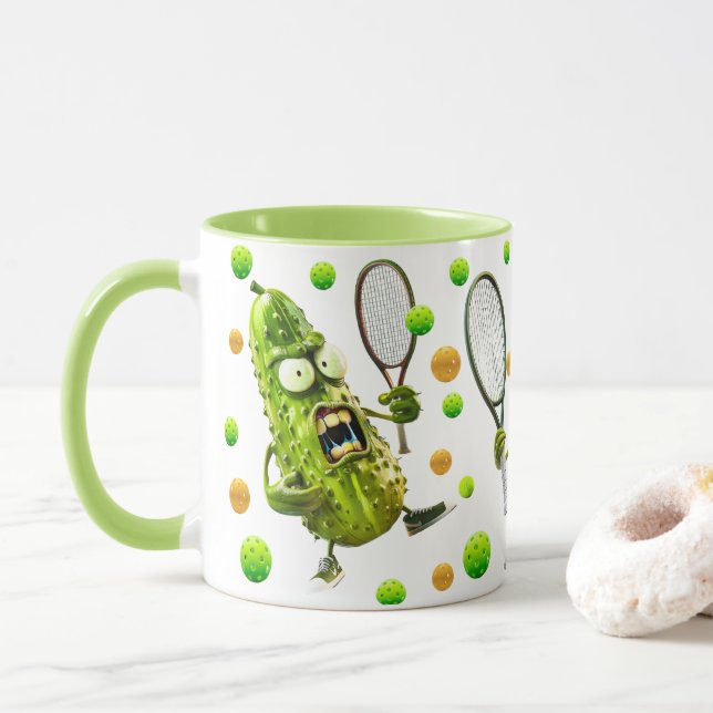 Pickleball Pickles Coffee Mug (With Donut)