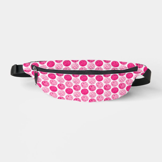 Pickleball Pink & White Pickleball Party Bum Bags (Front)