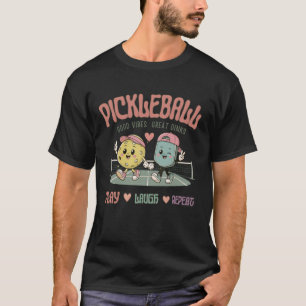 Pickleball Play Laugh Repeat Cute Kawaii Pickleb T-Shirt