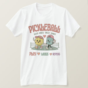 Pickleball Play Laugh Repeat Cute Kawaii Pickleb T-Shirt