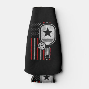 Pickleball Player - American Flag Pickleball - Pic Bottle Cooler