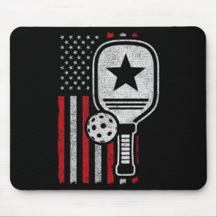 Pickleball Player - American Flag Pickleball - Pic Mouse Pad