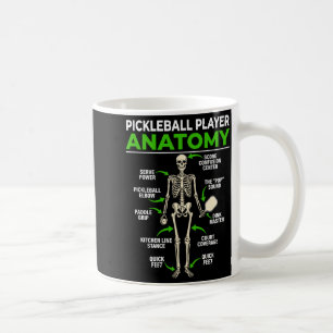 Pickleball player anatomy funny dink pickle ball coffee mug