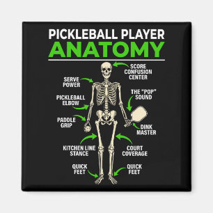 Pickleball player anatomy funny dink pickle ball magnet