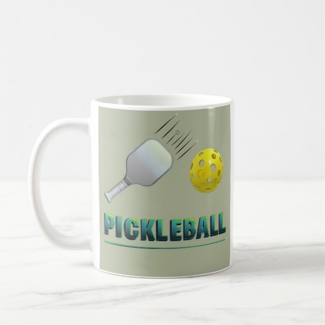 Pickleball Player - Cool Paddle Art Coffee Mug (Left)