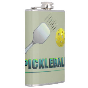 Pickleball Player - Cool Paddle Art Hip Flask