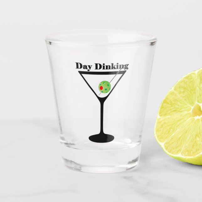 Pickleball Player Day Dinking Shot Glass (Front)