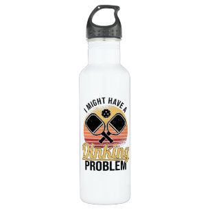 Pickleball Player Dinking Love Pickleball Retro 710 Ml Water Bottle