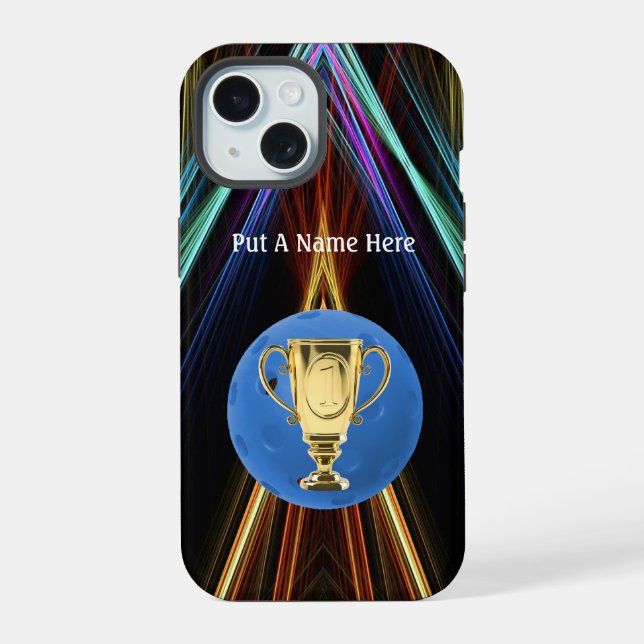 Pickleball Player/Fan personalise iPhone 15 Case (Back)