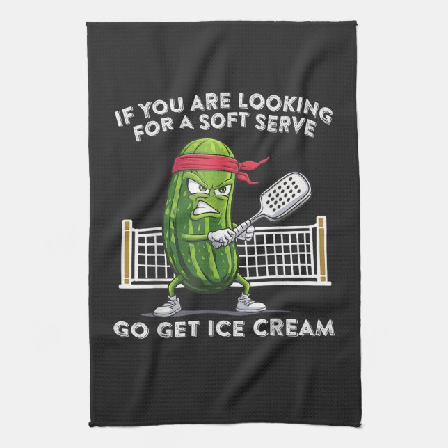Pickleball Player Funny Tea Towel (Vertical)