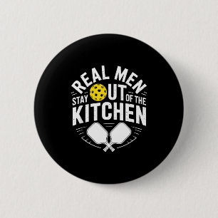 Pickleball player kitchen funny joke for enthusias 6 cm round badge