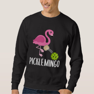 Pickleball Player Paddleball Picklemingo Pink Fla Sweatshirt