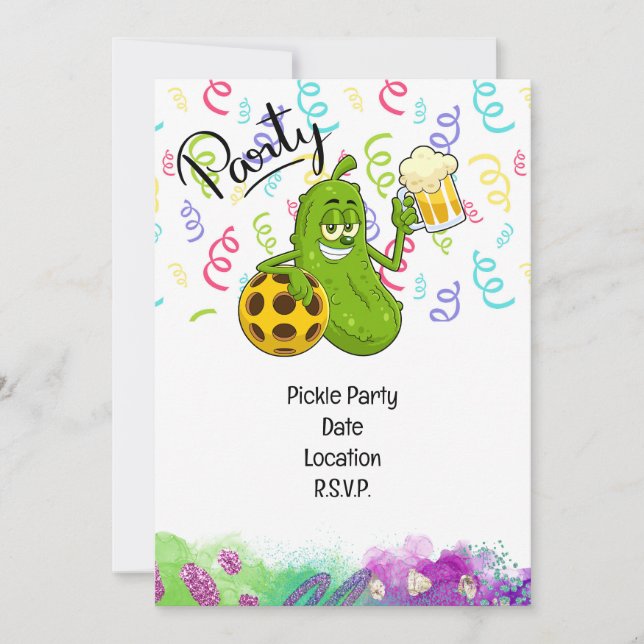 Pickleball Player Party save the Date  Invitation (Front)